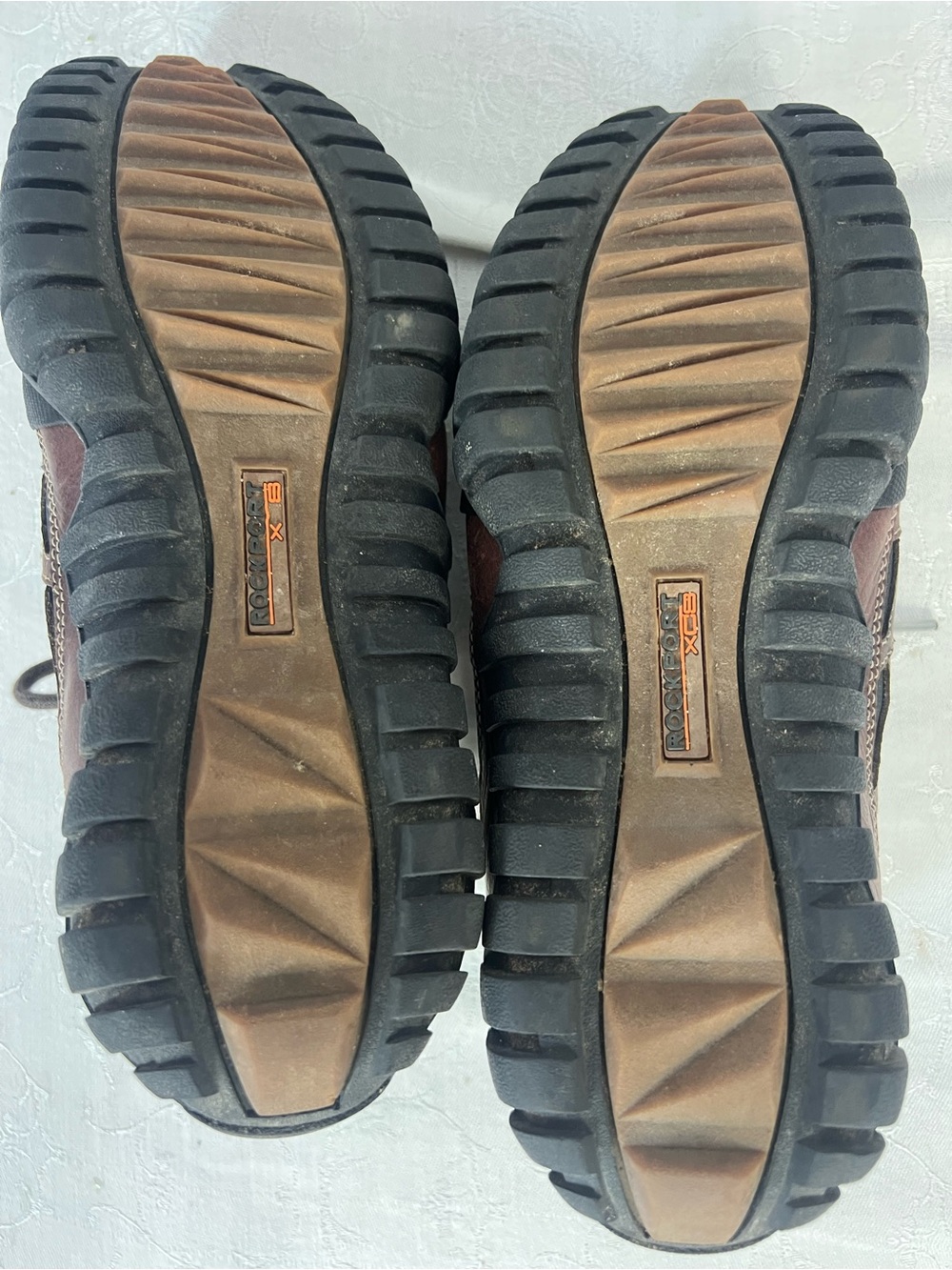 Rockport Rock Cove Walking Shoes Brown Leather Low Cut Cushioned Footbed 8W๐ - Picture 8 of 8